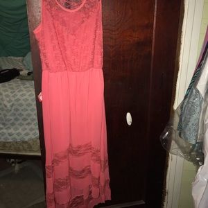 Pink high low dress